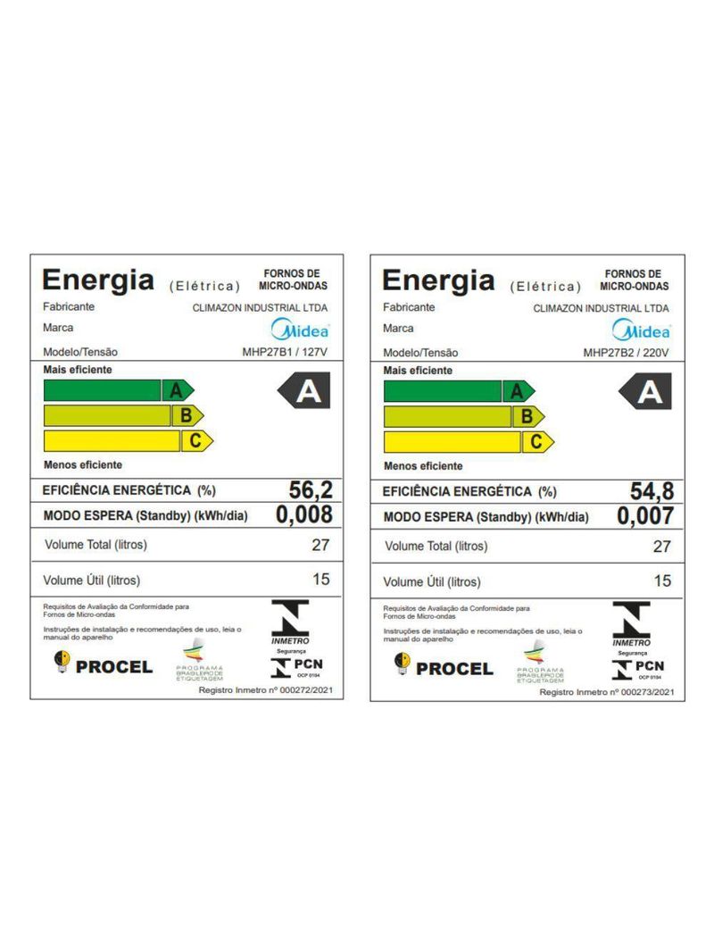 Micro-Ondas Midea 27L Mastercook Branco 127V (MHP27B1)