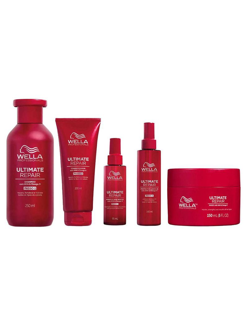 Professionals ultimate repair kit - shampoo + condicionador + leave-in + protetor + máscara