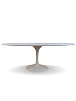Mesa De Jantar Tulipa Saarinen Oval 198x122cm Testurizado Marmore