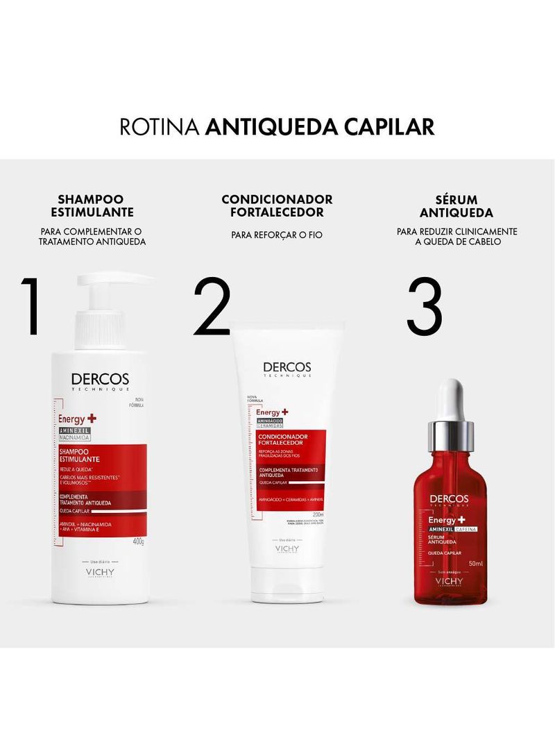 Condicionador antiqueda e fortalecedor vichy dercos energy+