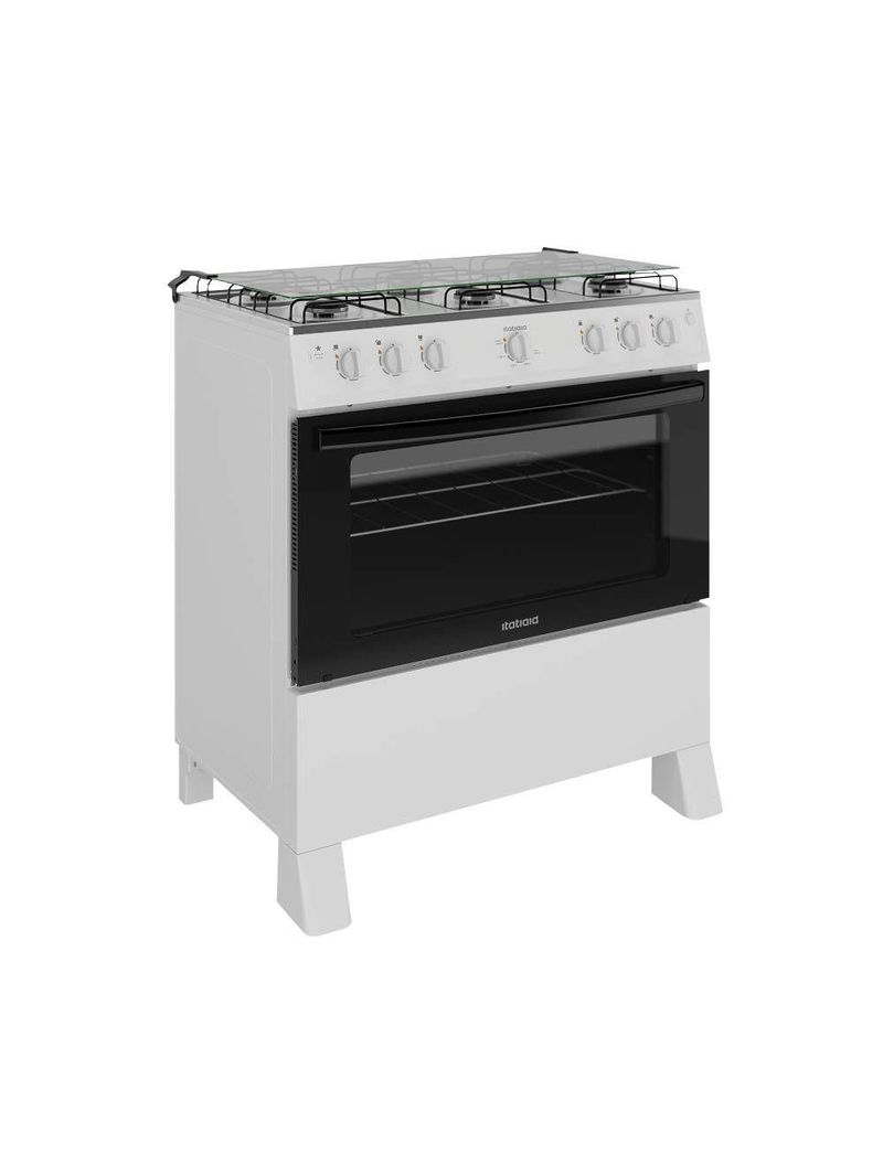Fogão Itatiaia Star New Piso 6 Bocas Branco Mesa de Inox Bivolt 3700000473