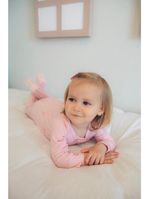 Macacão magnético listra rosa com girafinhas - 18 meses (1 a 2 anos)