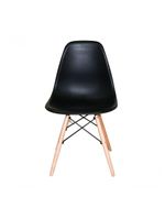 Conjunto De Jantar Mesa Eiffel 100cm Preta + 4 Cadeiras Eiffel Dkr Pretas