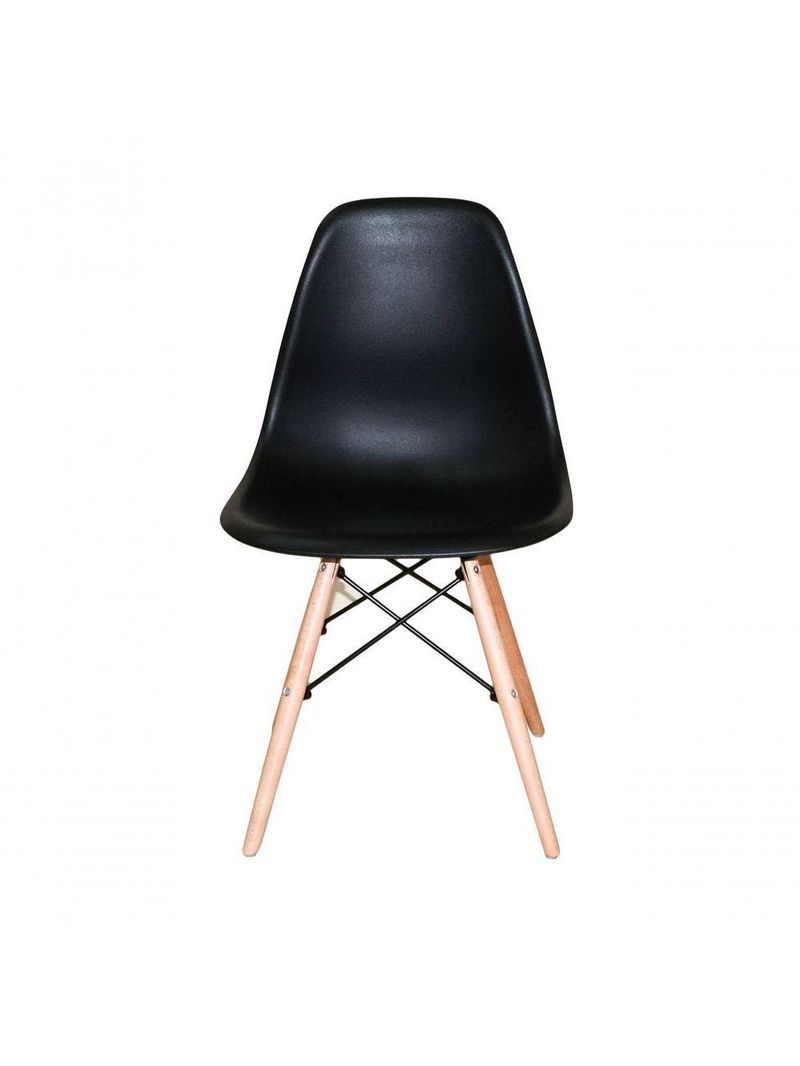 Conjunto De Jantar Mesa Eiffel 100cm Preta + 4 Cadeiras Eiffel Dkr Pretas