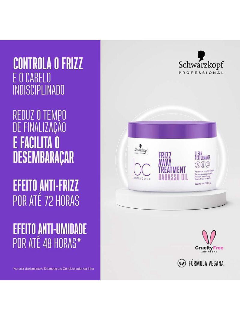 Schwarzkopf bc clean performance frizz away máscara