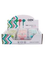 Display com 12 fones de ouvido com microfone oex colormood candy fn204 diversos
