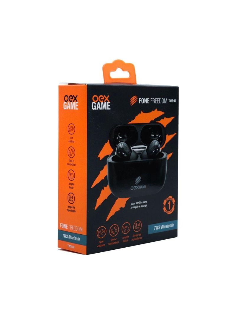 Fone de ouvido bluetooth oex freedom tws40 preto