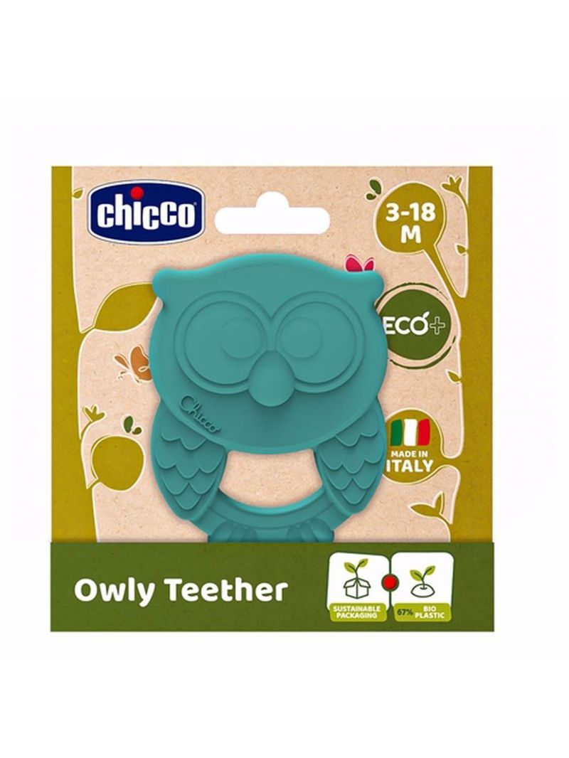 Mordedor mocho eco coruja azul - chicco