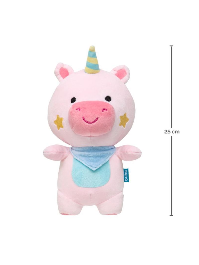 Pelúcia turminha soft unicórnio rosa - buba
