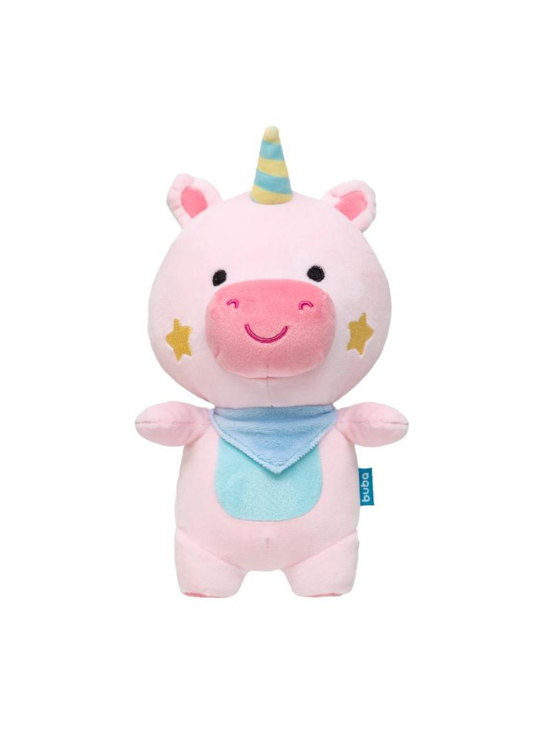 Pelúcia turminha soft unicórnio rosa - buba