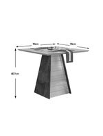 Mesa Para Cozinha Fler Com Tampo Madeirado Com Vidro 90x90cm Cedro Off White Off White Dj Móveis