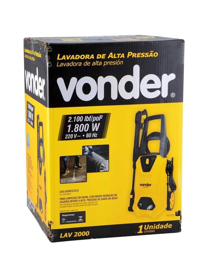 Lavadora Alta Pressao 2000 Lbf-pol Lav2000 Vonder 220V