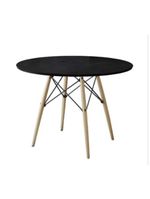 Mesa De Jantar Redonda Eames Eiffel 120cm Preta