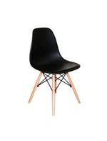 Conjunto De Mesa Redonda Eames 100cm Preto + 6 Cadeiras Eiffel Dsw Preto