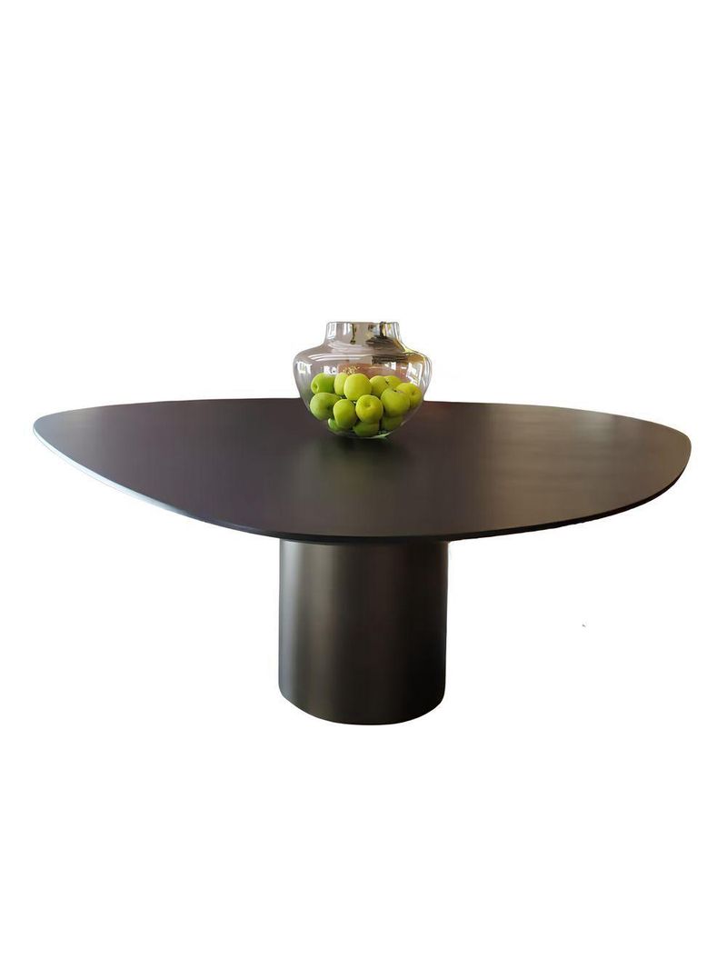 Mesa De Jantar Orgânica Holanda 180x160cm Madeira ébano