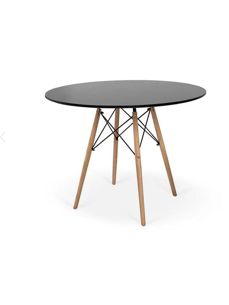Mesa De Jantar Redonda Eames Eiffel 70cm Preto
