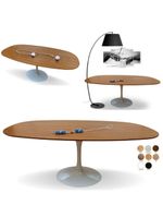 Mesa Saarinen Retangular Ovalada 160x90cm Em Freijo