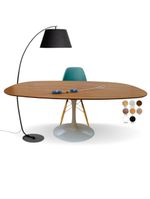 Mesa Saarinen Retangular Ovalada 160x90cm Em Freijo
