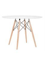 Mesa De Jantar Redonda Eames Eiffel 110cm Branca