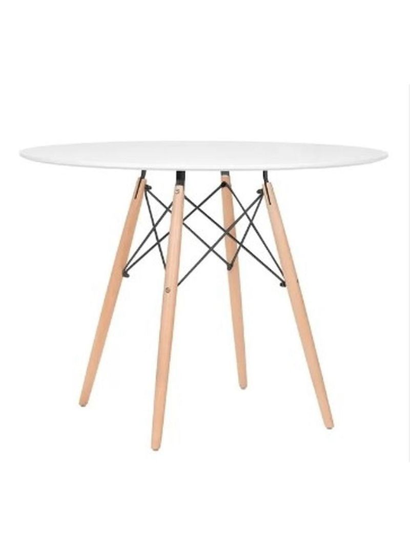 Mesa De Jantar Redonda Eames Eiffel 110cm Branca