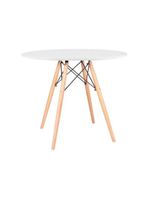 Mesa De Jantar Redonda Eames Eiffel 110cm Branca