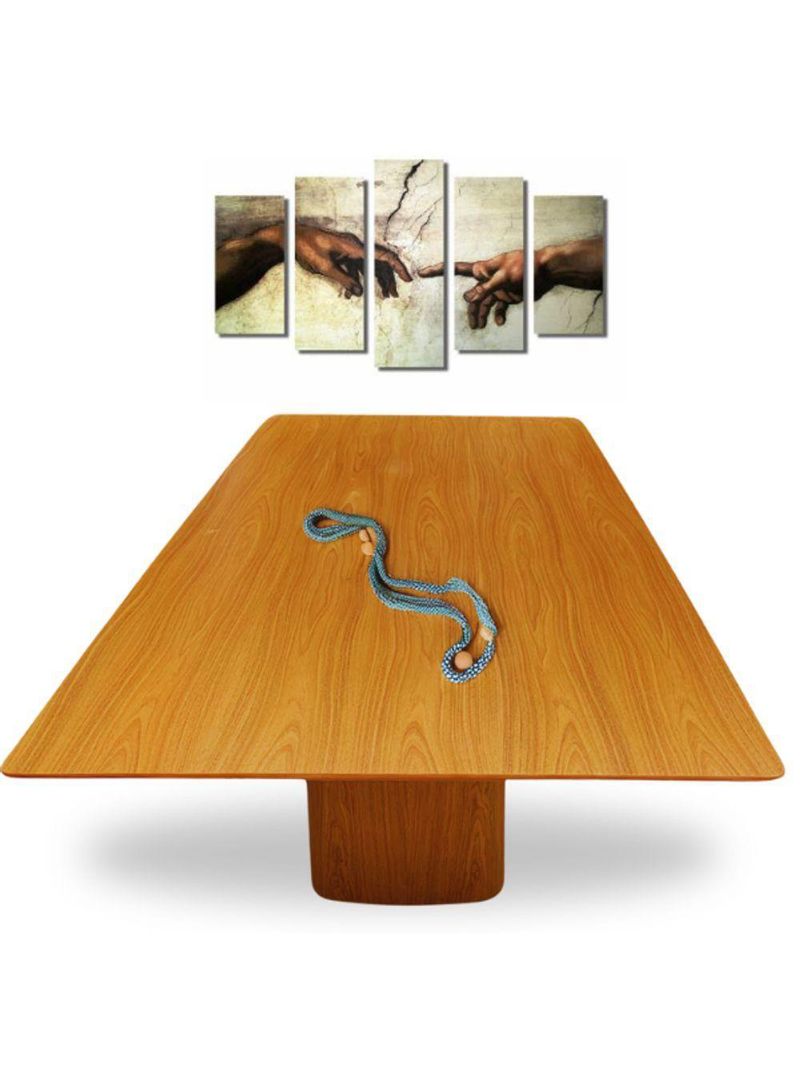 Mesa De Jantar Cone Retangular Duo 180x100cm Base Freijó Tampo Freijó