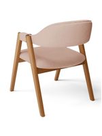 Cadeira De Jantar E Estar Living Estofada Nadja L02 Linho Rosê - Lyam Decor