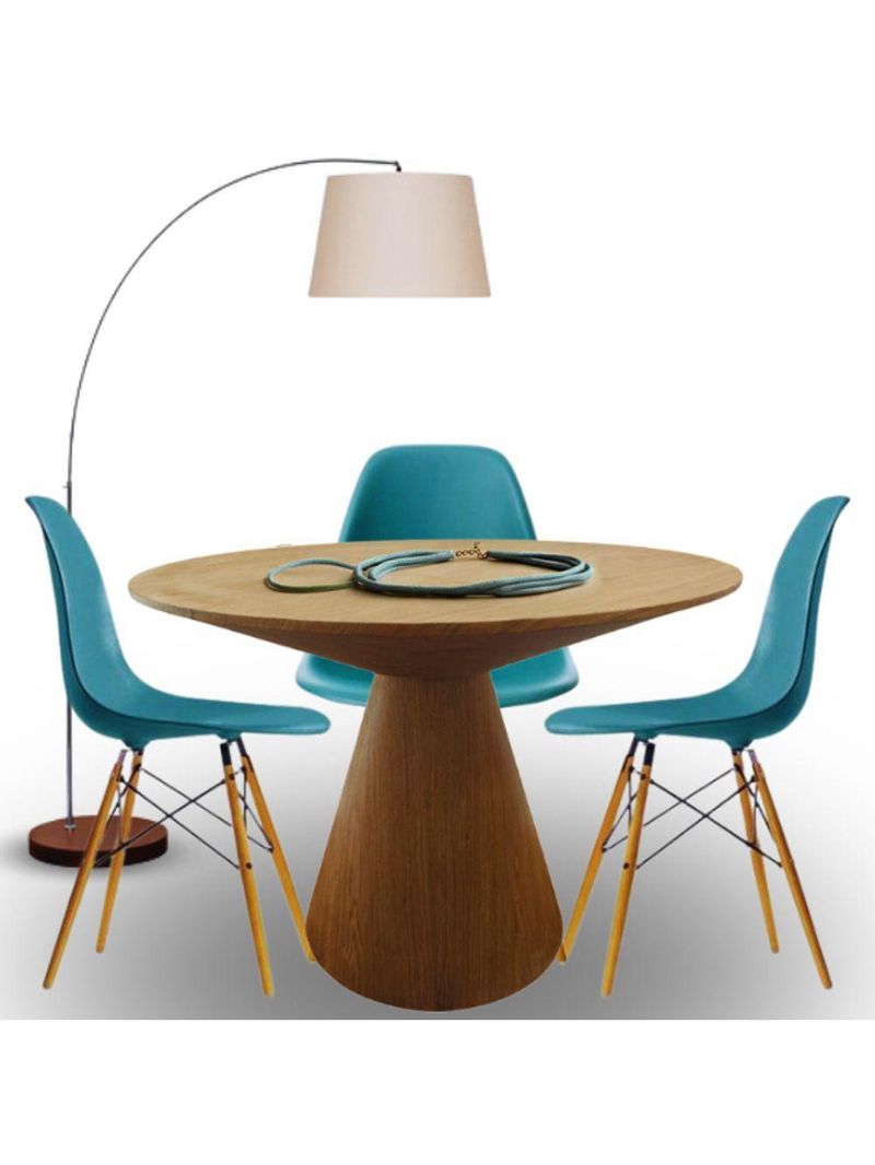 Mesa De Jantar Eclipse Cone Redonda 150cm Em Freijo