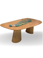 Mesa Organica Flower 198x122cm Em Freijo