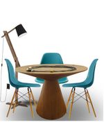 Mesa De Jantar Eclipse Cone Redonda 140cm Em Freijo