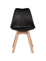 Kit Com 2 Cadeiras Leda Preta - Charles Eames Com Almofada
