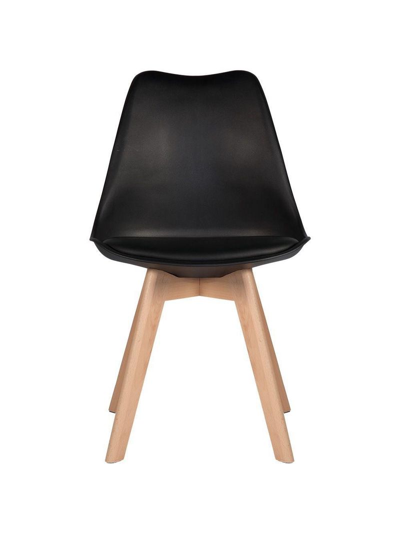 Kit Com 2 Cadeiras Leda Preta - Charles Eames Com Almofada