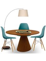 Mesa De Jantar Eclipse Cone Redonda 120cm Em Freijo