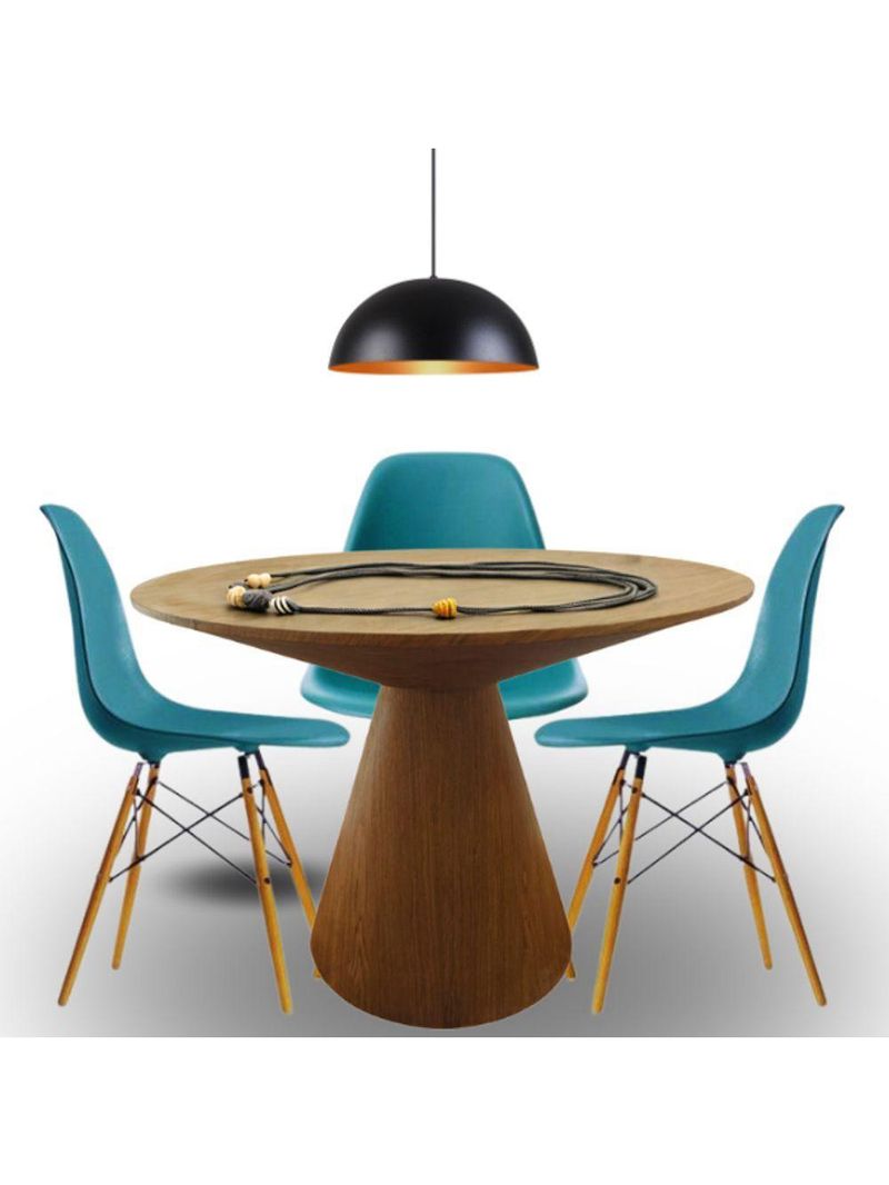 Mesa De Jantar Eclipse Cone Redonda 120cm Em Freijo