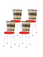 4 Cadeiras Para Mesa Branca Hawai Cappuccino Premium Branco