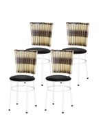 4 Cadeiras Para Mesa Branca Hawai Cappuccino Premium Branco