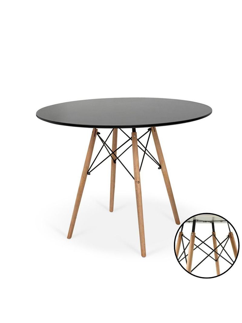 Conjunto Mesa De Jantar Redonda Eiffel  6 Cadeiras Itália
