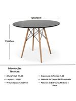 Conjunto Mesa De Jantar Redonda Eiffel  6 Cadeiras Itália