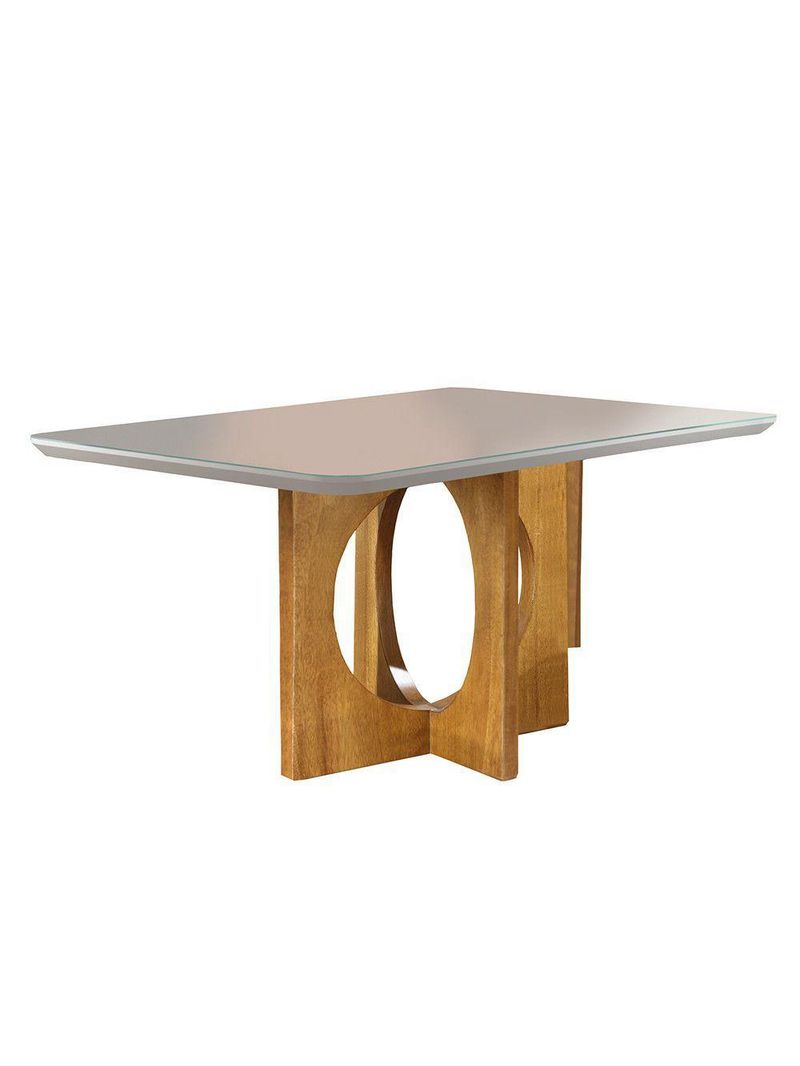 Conjunto Sala De Jantar 6 Lugares Mesa E 6 Cadeiras Azul Turquesa Escuro Mel/azul Turquesa Escuro