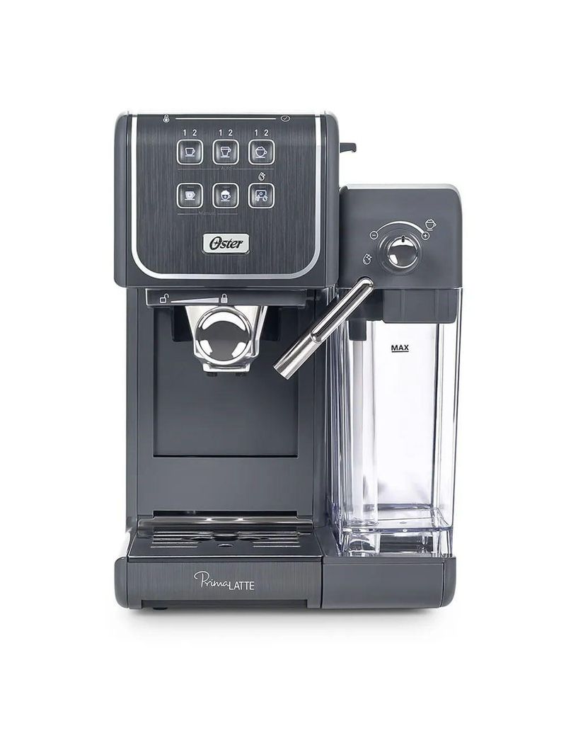 Kit Cafeteira PrimaLatte Touch e Moedor de Café Elétrico Oster 220V