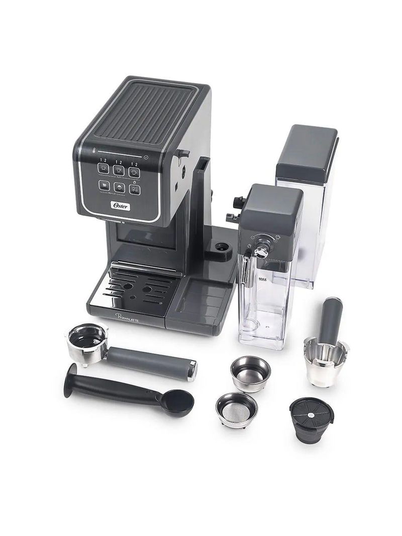 Kit Cafeteira PrimaLatte Touch e Moedor de Café Elétrico Oster 220V