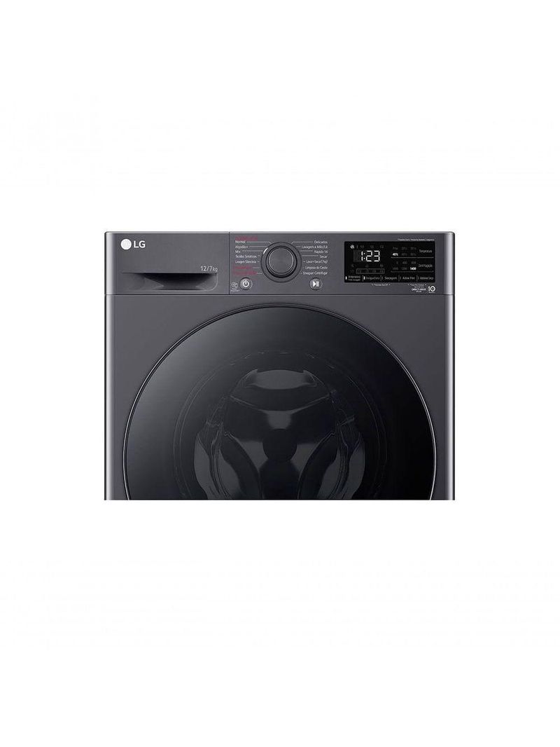 Lava e Seca Smart LG VC5 12kg Titanium Com Inteligência Artificial AIDD CV3012MC5 110V