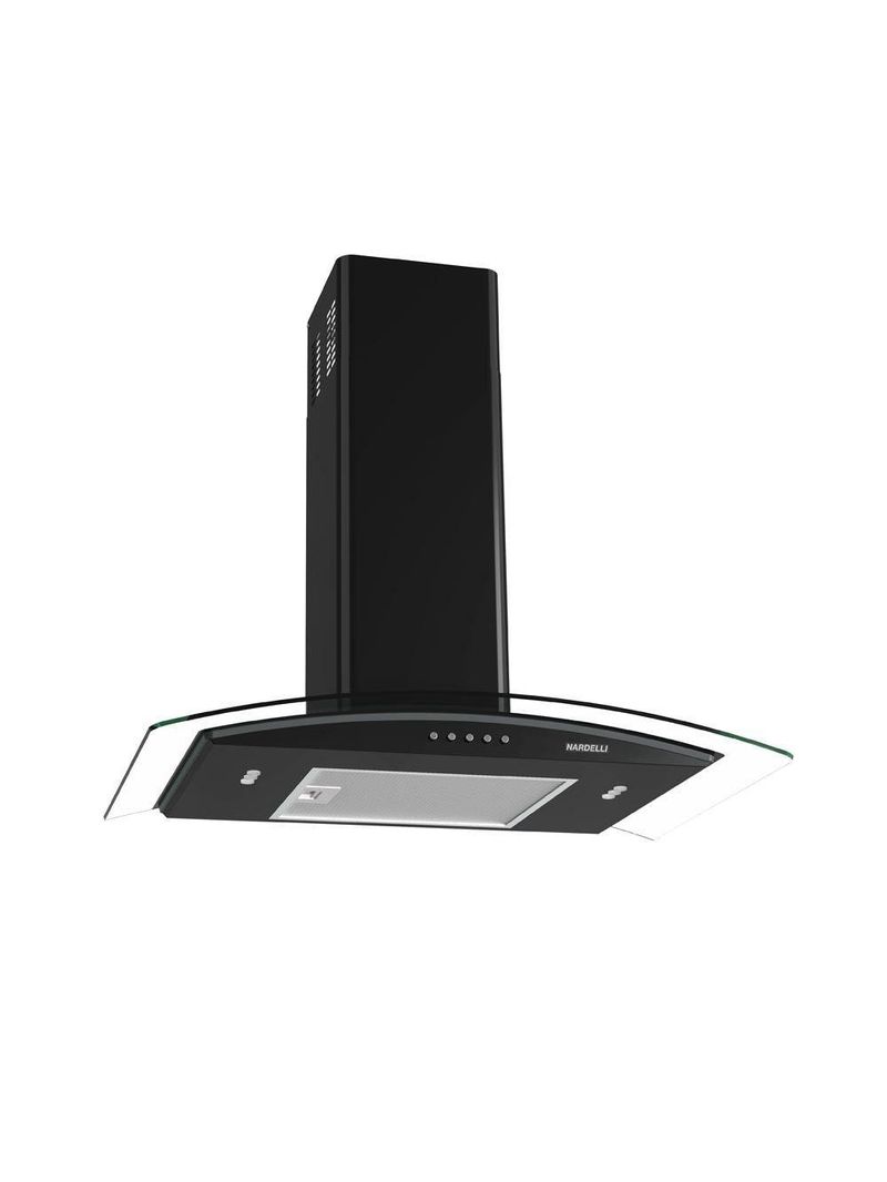 Coifa Parede Nardelli Vidro Curvo Clean 90cm Preta 127V 46010190-02