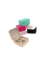 Mini Porta-jóias Em Couro Sintético Rosa Pink – Compacto, Sofisticado E Ideal Para Viagens