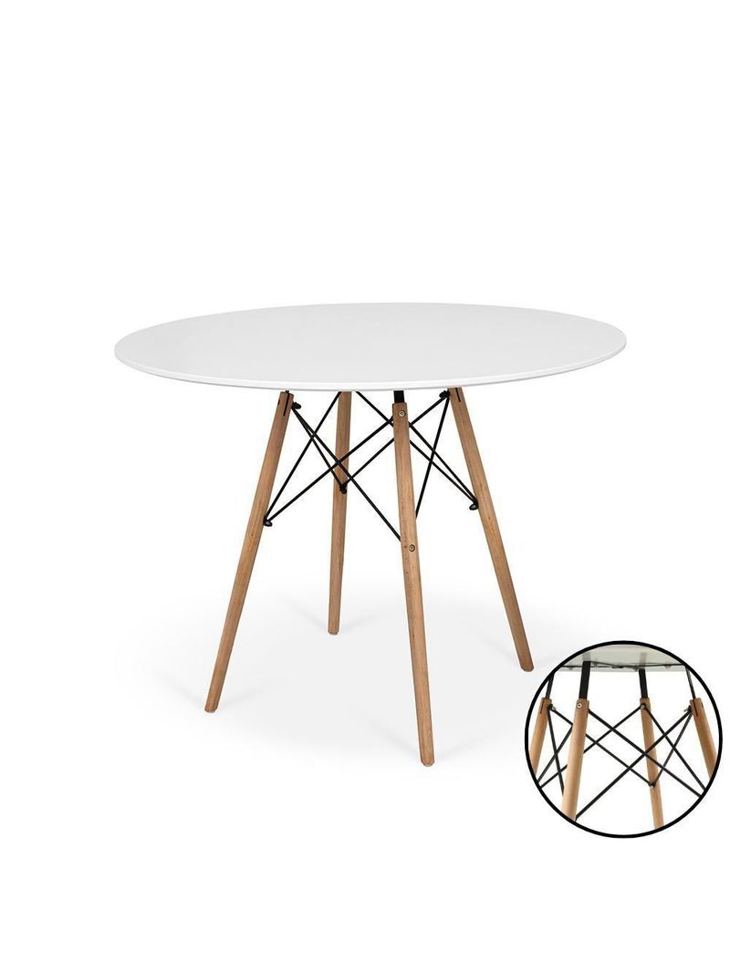 Conjunto Mesa De Jantar Redonda Eiffel  4 Cadeiras Itália