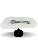 Saarinen Organica Oval Preta 198x22 Em Laca