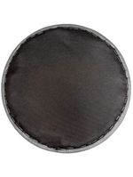 Kit 02 Assentos Redondo Banqueta Cadeira Estofados Poltronas H02 Corino Cinza 30 Cm - Lyam Decor