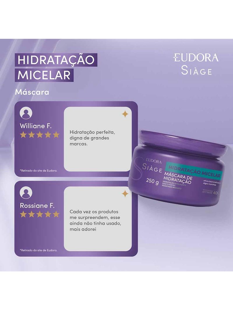 Eudora siàge hidratação micelar máscara