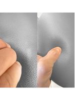 Kit 02 Assentos Redondo Banqueta Cadeira Estofados Poltronas H02 Corino Cinza 30 Cm - Lyam Decor
