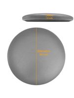 Kit 02 Assentos Redondo Banqueta Cadeira Estofados Poltronas H02 Corino Cinza 30 Cm - Lyam Decor